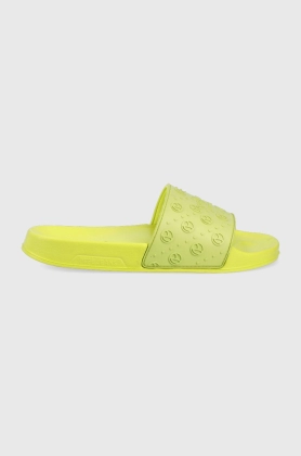 Pepe Jeans papuci Slider Sport femei, culoarea verde