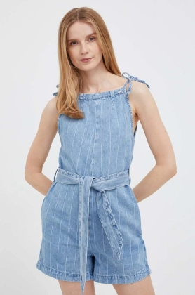 Pepe Jeans salopeta jeans cu decolteu rotund