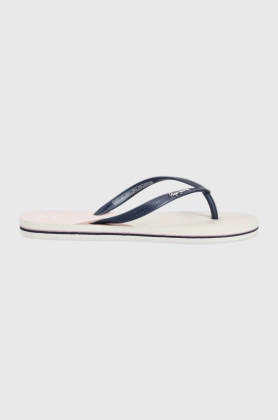 Pepe Jeans slapi Rake Haiden femei, culoarea albastru marin, cu toc plat