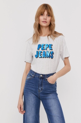 Pepe Jeans Tricou culoarea gri