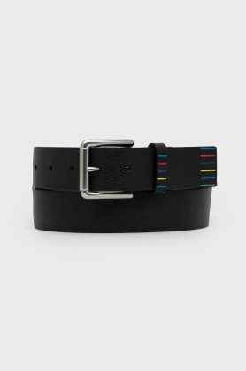 PS Paul Smith Curea de piele barbati, culoarea negru