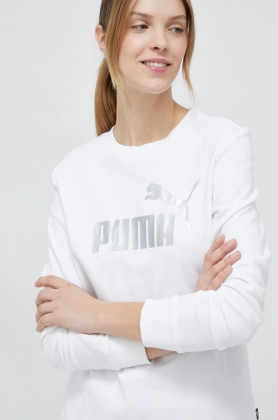 Puma bluza femei, culoarea alb, modelator