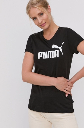 Puma Tricou din bumbac 586774 culoarea negru