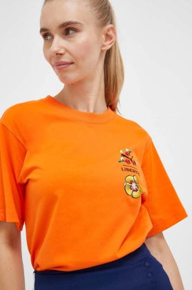 Puma tricou din bumbac X LIBERTY culoarea portocaliu