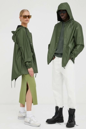 Rains geaca de ploaie 18010 Fishtail Jacket culoarea verde, de tranzitie