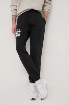 Reebok Classic pantaloni HB1191 barbati, culoarea negru, neted
