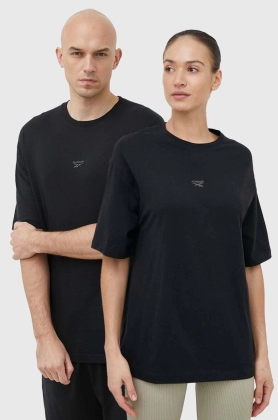 Reebok Classic tricou din bumbac culoarea negru, neted