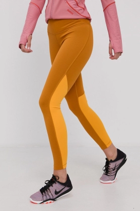 Reebok Colanti GU3278 femei, culoarea portocaliu, material neted