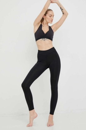 Reebok jambiere de yoga Studio femei, culoarea negru, neted