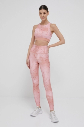 Reebok leggins de antrenament HD4159 femei, culoarea roz, modelator