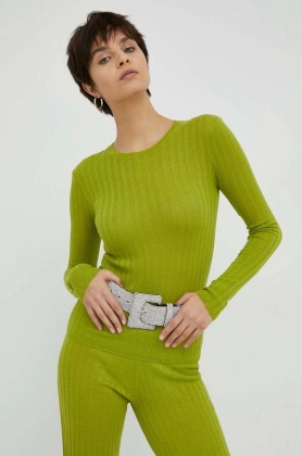 Resume pulover de lana femei, culoarea verde