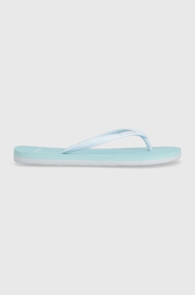 Rip Curl slapi femei, culoarea turcoaz, cu toc plat