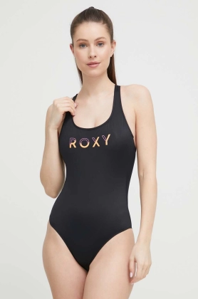 Roxy costum de baie dintr-o bucata Active culoarea negru, cupa usor rigidizata