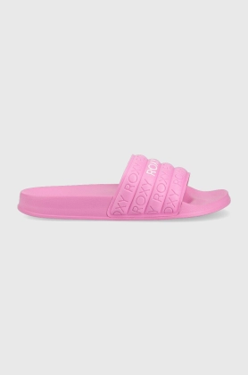 Roxy papuci femei, culoarea roz