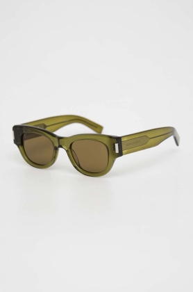 Saint Laurent ochelari de soare femei, culoarea verde