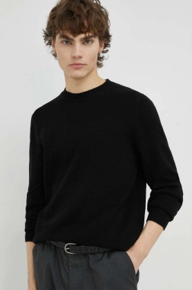 Samsoe Samsoe pulover de lana barbati, culoarea negru