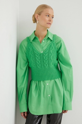 Samsoe Samsoe tricou de lana culoarea verde