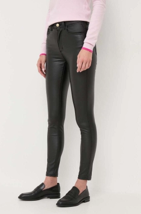 Silvian Heach pantaloni femei, culoarea negru, mulata, high waist