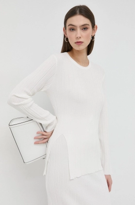 Silvian Heach pulover femei, culoarea alb, light