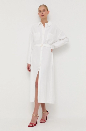 Silvian Heach rochie culoarea alb, midi, drept