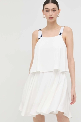 Silvian Heach rochie culoarea alb, mini, evazati