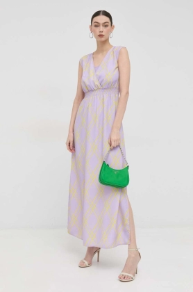 Silvian Heach rochie culoarea violet, maxi, evazati