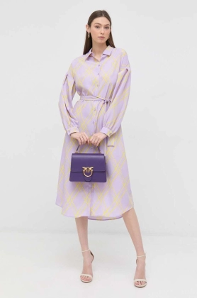 Silvian Heach rochie culoarea violet, midi, oversize