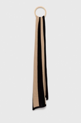 Sisley esarfa din amestec de lana culoarea bej, modelator