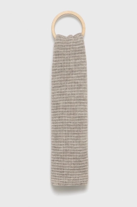 Sisley Esarfa din amestec de lana culoarea gri, material neted
