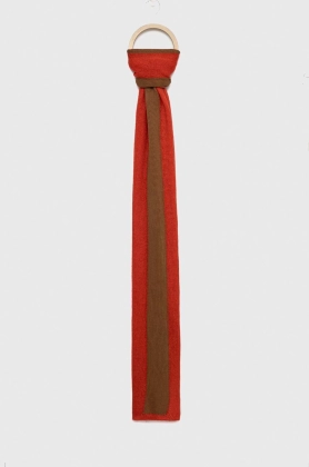 Sisley esarfa din amestec de lana culoarea rosu, modelator