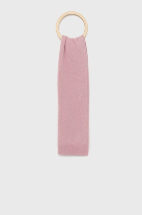 Sisley esarfa din amestec de lana culoarea roz, neted
