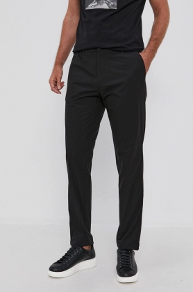 Sisley Pantaloni barbati, culoarea negru, model drept
