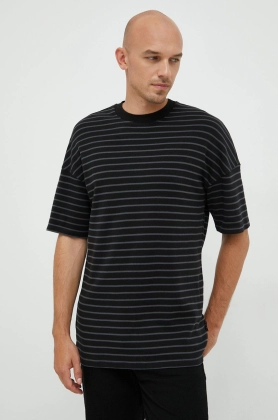 Sisley tricou din bumbac culoarea negru, modelator