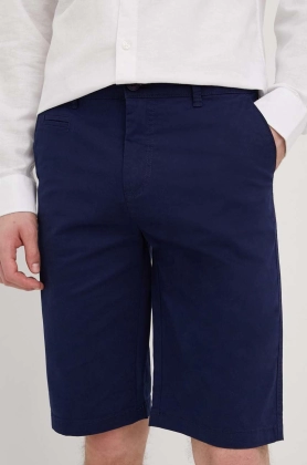 Solid pantaloni scurti barbati, culoarea albastru marin