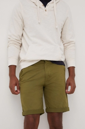 Solid pantaloni scurti barbati, culoarea verde