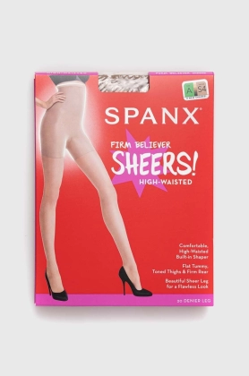 Spanx colanti modelatori High-Waisted Shaping Sheers culoarea bej