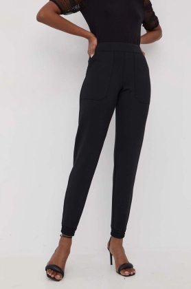 Spanx pantaloni de trening femei, culoarea negru, neted