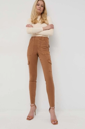 Spanx pantaloni shapewear Stretch Twill Ankle Cargo femei, culoarea gri, mulata, high waist