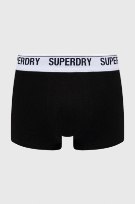 Superdry boxeri (3-pack) barbati, culoarea negru