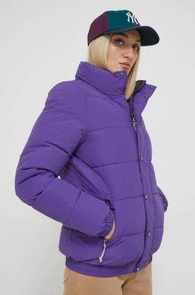 Superdry geaca femei, culoarea violet, de iarna