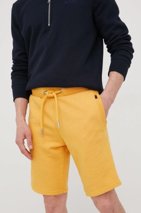 Superdry pantaloni scurti barbati, culoarea galben