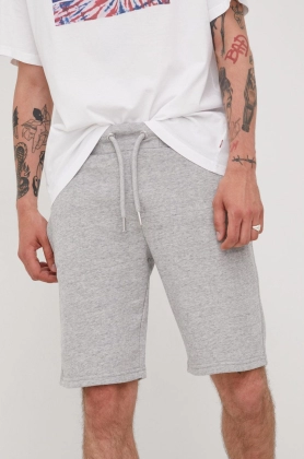 Superdry pantaloni scurti barbati, culoarea gri, melanj