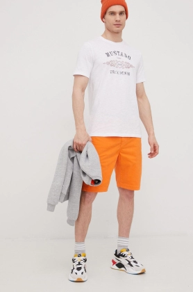 Superdry pantaloni scurti barbati, culoarea portocaliu