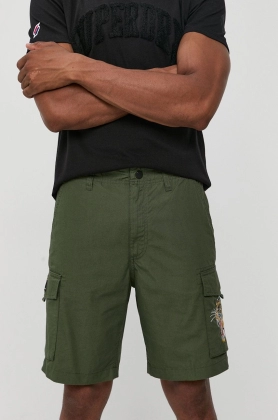 Superdry Pantaloni scurti barbati, culoarea verde