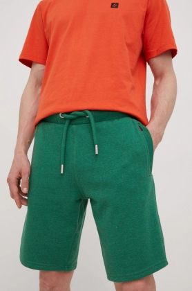 Superdry pantaloni scurti barbati, culoarea verde, melanj