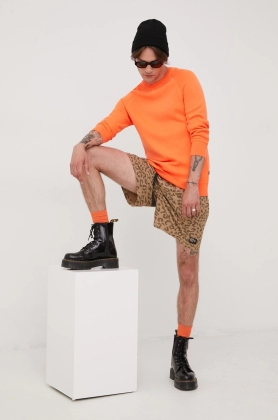 Superdry pulover barbati, culoarea portocaliu, calduros