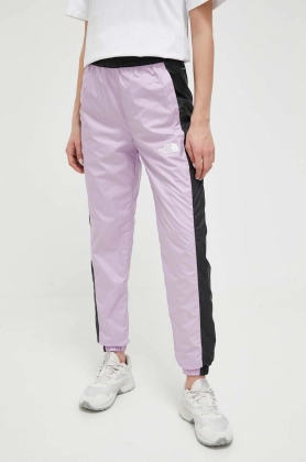 The North Face pantaloni de trening culoarea violet, modelator