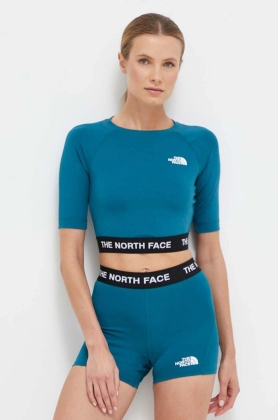 The North Face tricou de antrenament culoarea turcoaz