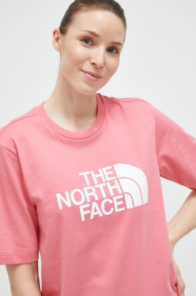 The North Face tricou din bumbac culoarea roz