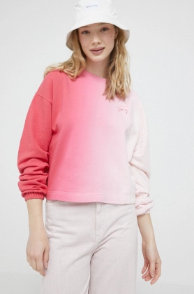 Tommy Jeans bluza femei, culoarea roz, modelator